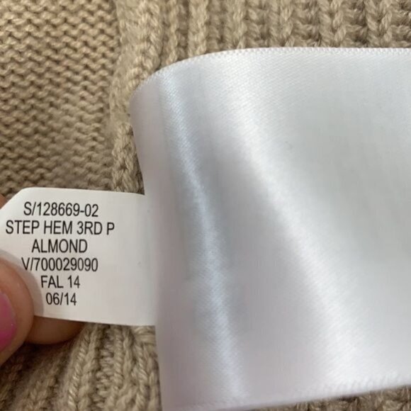 Banana Republic Step Hem Open Front Knit Cardigan-Almond, Sz Small, Wool Blend - Picture 9 of 10